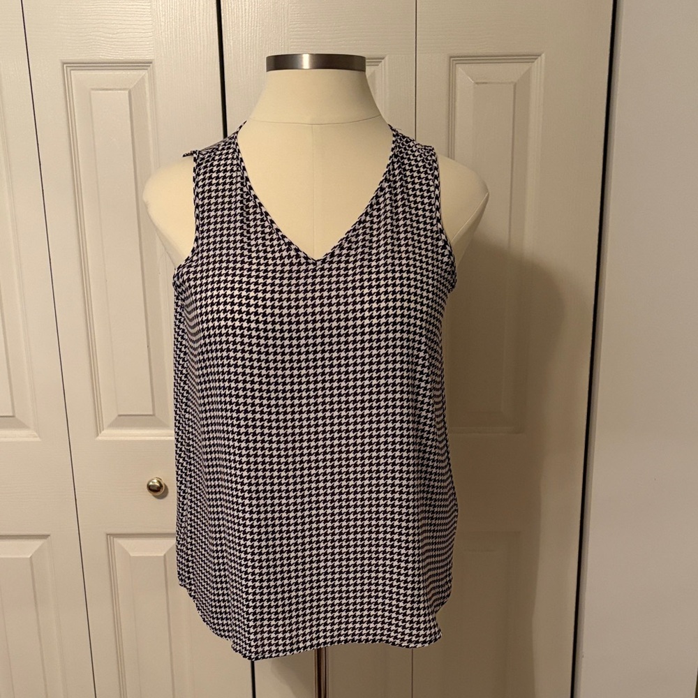 Apt. 9 Black and White Houndstooth Tank Top